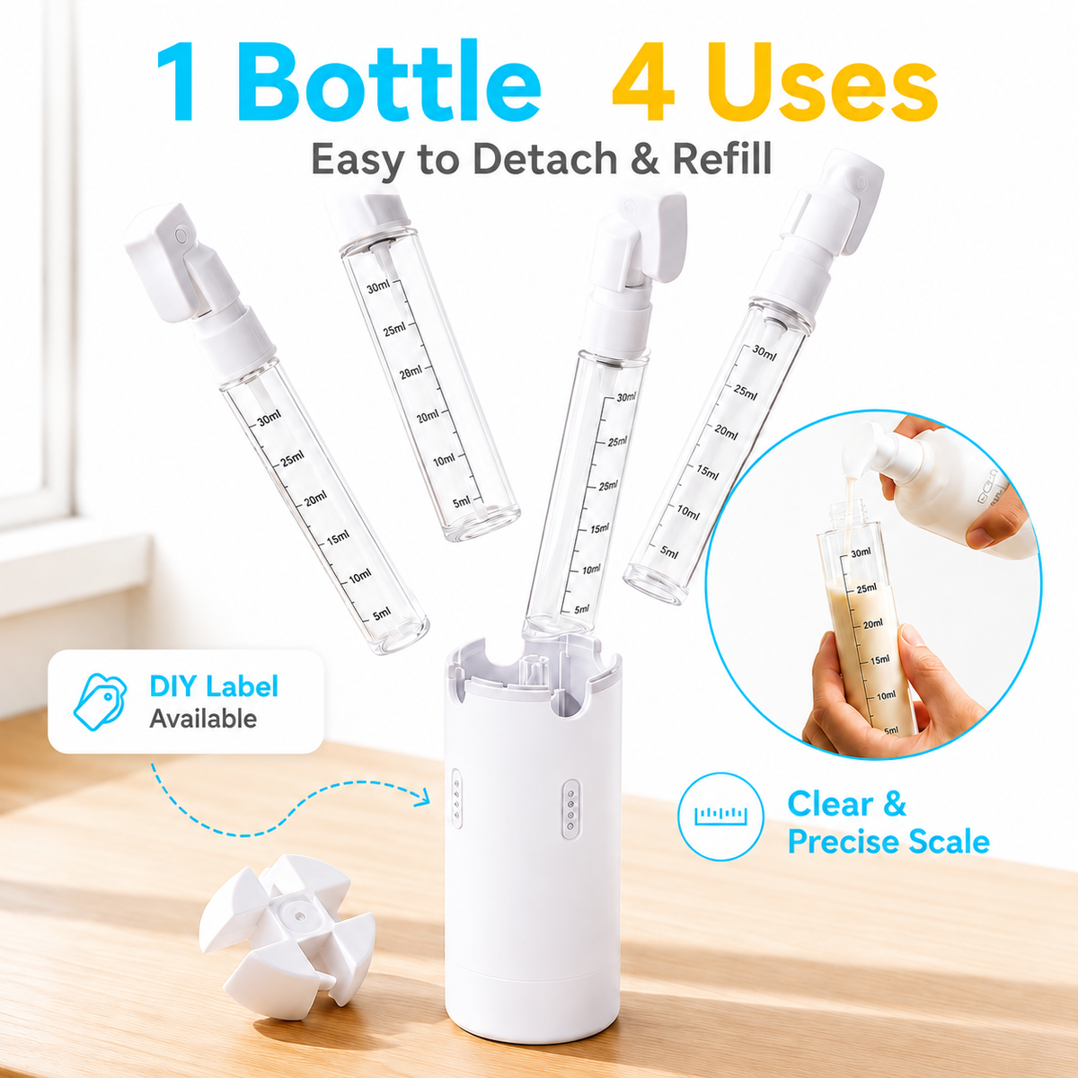 Refilika 4-in-1 Travel Dispenser